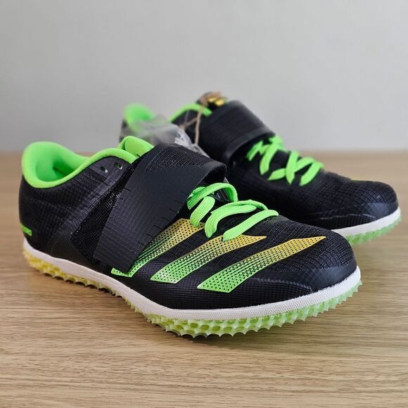 Adidas Adizero HJ High Jump Track & Field Shoe Spikes Men's 5 Black Green GY8397 - Picture 4 of 15